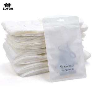 50pcs Jewelry Packaging & Display Bags Safety BPA Silicone Beads Package 2 Sizes