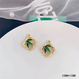 50pcs Floating Locket Charms Plum Orchid Bamboo Chrysanthemum Alloy Drop Oil