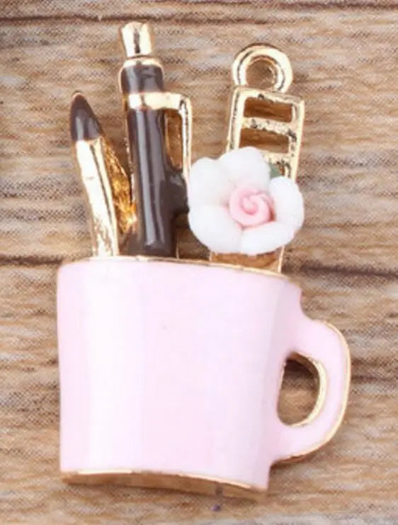 50pcs/lot Alloy Makeup Cup for Earrings Pendants Jewelry Accessories