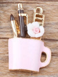 50pcs/lot Alloy Makeup Cup for Earrings Pendants Jewelry Accessories