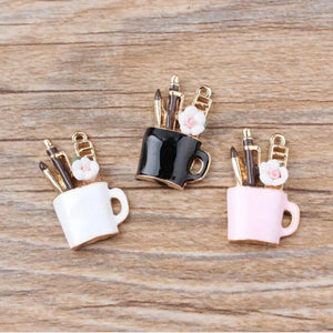 50pcs/lot Alloy Makeup Cup for Earrings Pendants Jewelry Accessories