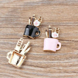 50pcs/lot Alloy Makeup Cup for Earrings Pendants Jewelry Accessories