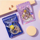 50pcs Clear Holographic Ziplock Bags for Jewelry Storage