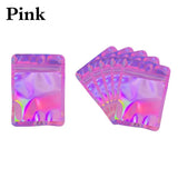 50pcs Clear Holographic Ziplock Bags for Jewelry Storage