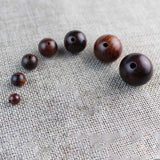 50pcs Rosewood Round Wood Beads 6-20mm Pick Size DIY Jewelry Buddhism Charms