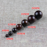 50pcs Rosewood Round Wood Beads 6-20mm Pick Size DIY Jewelry Buddhism Charms