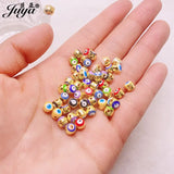 50pcs Round 5mm Evil Eye Spacers Beads for Jewelry Making