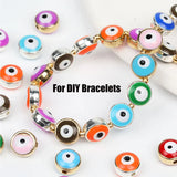50pcs Round 5mm Evil Eye Spacers Beads for Jewelry Making