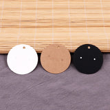 50pcs Small Ear Studs Card Jewelry Display Paper Earrings 5x5cm Round