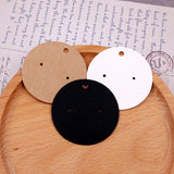 50pcs Small Ear Studs Card Jewelry Display Paper Earrings 5x5cm Round