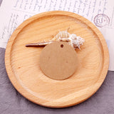 50pcs Small Ear Studs Card Jewelry Display Paper Earrings 5x5cm Round