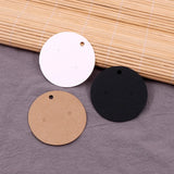 50pcs Small Ear Studs Card Jewelry Display Paper Earrings 5x5cm Round