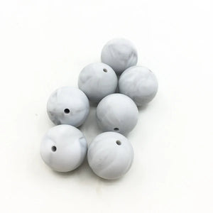 50pcs Silicone Beads 10/12/15/20mm BPA Free Baby Teether Toy DIY Jewelry Making