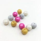 50pcs Silicone Beads 10/12/15/20mm BPA Free Baby Teether Toy DIY Jewelry Making