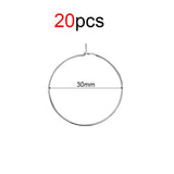 50pcs Silver Plated Earring Hooks Allergy-Free Wire Clasps DIY Jewelry Making
