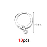 50pcs Silver Plated Earring Hooks Allergy-Free Wire Clasps DIY Jewelry Making