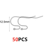 50pcs Silver Plated Earring Hooks Allergy-Free Wire Clasps DIY Jewelry Making