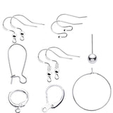 50pcs Silver Plated Earring Hooks Allergy-Free Wire Clasps DIY Jewelry Making
