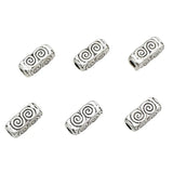 50pcs Water Ripples Tube Beads DIY Jewelry Findings