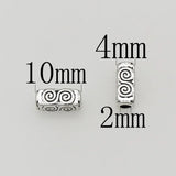 50pcs Water Ripples Tube Beads DIY Jewelry Findings