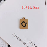 50pcs Smile Face Alloy Floating Locket Charms DIY Jewelry Accessory