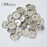 50pcs Metal Snap Buttons for Glass Snap Button Fittings 12MM 18MM 20MM
