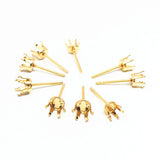 50pcs Stainless Steel 3-8mm Stud Earring Claw Pins