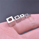 50pcs Stainless Steel Beads Jewelry Making Accessories Geometric Cube Bracelets
