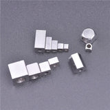 50pcs Stainless Steel Beads Jewelry Making Accessories Geometric Cube Bracelets