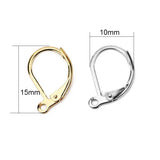Stainless Steel Earring Hooks Hypoallergenic Clasp Wire 50pcs