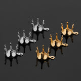 50pcs Stainless Steel Claw Setting Earrings Findings 5-8mm DIY