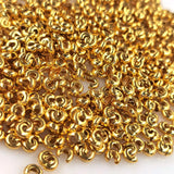50pcs 18K Stainless Steel C Shape Crimp Beads Cover for Jewelry Making