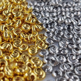 50pcs 18K Stainless Steel C Shape Crimp Beads Cover for Jewelry Making
