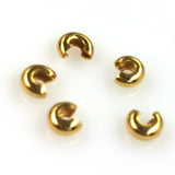50pcs 18K Stainless Steel C Shape Crimp Beads Cover for Jewelry Making