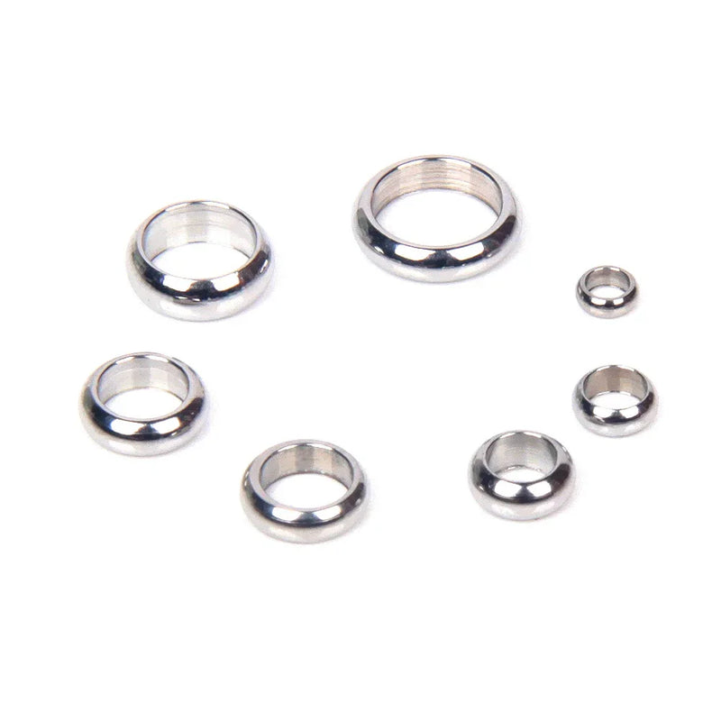 50pcs Stainless Steel Spacer Beads 2-10mm DIY Jewelry Making Charms