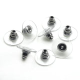 50pcs Stainless Steel Stud Earring Back Stoppers Ear Post Nuts Jewelry Findi