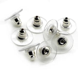 50pcs Stainless Steel Stud Earring Back Stoppers Ear Post Nuts Jewelry Findi