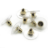 50pcs Stainless Steel Stud Earring Back Stoppers Ear Post Nuts Jewelry Findi