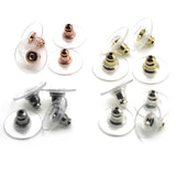 50pcs Stainless Steel Stud Earring Back Stoppers Ear Post Nuts Jewelry Findi