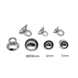50pcs Stainless Steel Glue on Bail Bead Cap Charm for DIY Jewelry Making