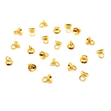 50pcs Stainless Steel Glue on Bail Bead Cap Charm for DIY Jewelry Making