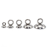 50pcs Stainless Steel Hypoallergenic 3-10mm Glue on Bail Bead Caps Charm