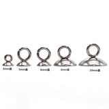 50pcs Stainless Steel Hypoallergenic 3-10mm Glue on Bail Bead Caps Charm
