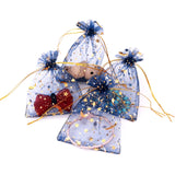 50pcs Star Moon Organza Jewelry Gift Bags Drawstring Wedding Favor Pouches