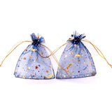 50pcs Star Moon Organza Jewelry Gift Bags Drawstring Wedding Favor Pouches