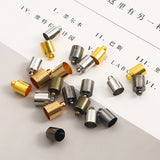 50pcs Tassel Leather Cord End Crimp Cap Beads Caps Connectors DIY Jewelry Making