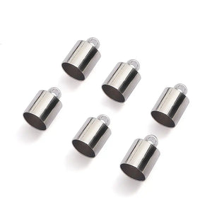 50pcs Tassel Leather Cord End Crimp Cap Beads Caps Connectors DIY Jewelry Making