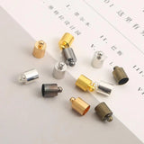 50pcs Tassel Leather Cord End Crimp Cap Beads Caps Connectors DIY Jewelry Making