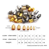 50pcs Tassel Leather Cord End Crimp Caps Beads for Necklace Jewelry Making