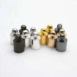 50pcs Tassel Leather Cord End Crimp Caps Beads for Necklace Jewelry Making